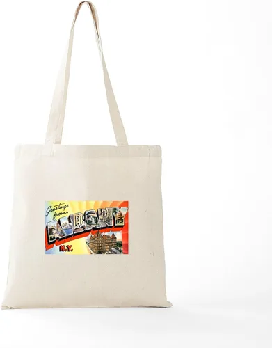 Vista 6 de CafePress Albany New York Greetings - Bolsa de lona natural, bolsa de compras reutilizable
