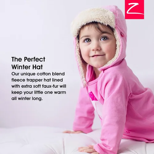 Vista 2 de Zutano Cozie - Sombrero unisex de forro polar para niños pequeños y bebés, sombrero de clima frío para niños y niñas
