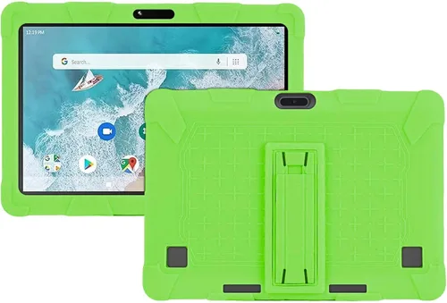 Vista 10 de Funda para tablet ZZB ZB10 / JUNYANG de 10.1 pulgadas, funda protectora de silicona suave, apta para niños, funda de tableta con soporte ajustable