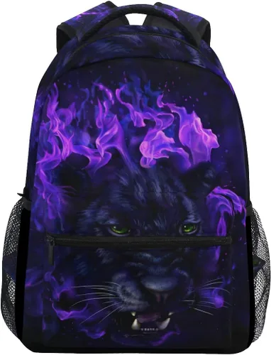 Vista 18 de senya Roaring Panther Mochila escolar Mochila de viaje para niños estudiantes, Patrón 1, Mochilas Daypack