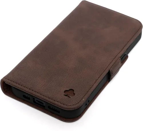 Vista 12 de Porter Riley - Funda de cuero para Samsung Galaxy S23. Funda de cuero genuino premium con soporte/cartera/cubierta (marrón chocolate)