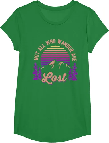 Vista 84 de Not All Who Wander Are Lost Vintage Mountains - Camiseta de senderismo, Negro, S