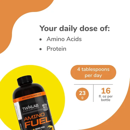 Vista 3 de Combustible Twinlab Amino, 390302, 16 onza, 1, 1