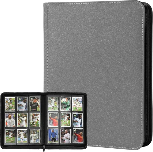 Vista 9 de GERMUN Carpeta de tarjetas coleccionables con 9 bolsillos, carpeta de tarjetas con cubierta de poliuretano para 540 tarjetas, carpeta de colección