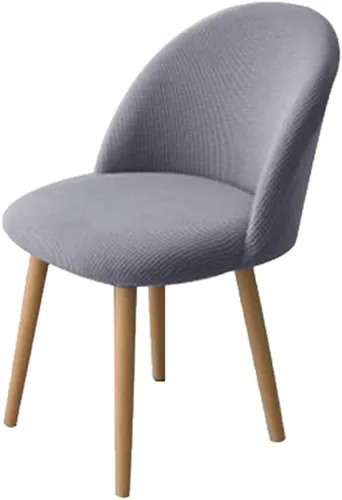 Vista 20 de XMNTG Juego de 4 fundas elásticas de jacquard gris para silla de comedor, con respaldo curvado, fundas para silla de acento modernas de mediados