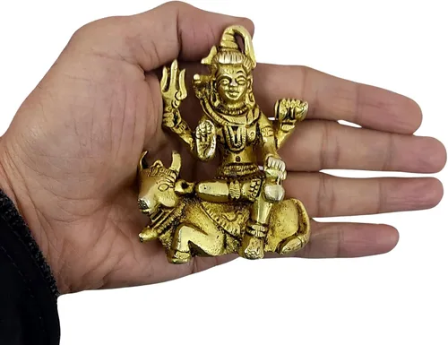 Vista 14 de Craftsofindia® Panchmukhi Hanuman - Estatua pequeña de latón, decoración divina, escultura hindú hecha a mano de 2.5 pulgadas para el altar