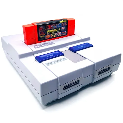 Vista 2 de Retrotech Super 900 In 1 Cartridge For SNES Super Nintendo 16Bit Game Console - Red