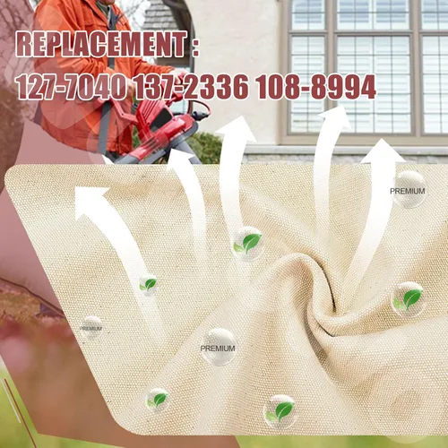 Vista 6 de 127-7040 Soplador de hojas Bolsa de vacío para soplador de hojas Toro reemplazo 108-8994 137-2336, compatible con 51436 51563 51581 51594 51599