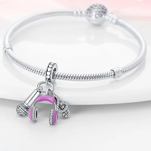 Vista 2 de Pandach 925 Sterling Silver Charms for Bracelets Necklace with 5A CZ Stones Dangle Pendant Bead Jewelry Beads Gifts for Women