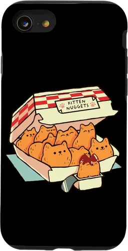 Vista 18 de iPhone 16 Kitten Nuggets Cute Fast Food Cat Shape Foodie Case