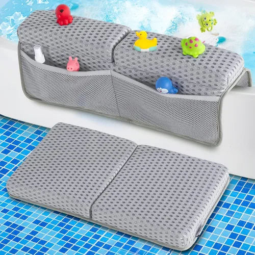 Vista 11 de OS OMYSTYLE Juego de rodilleras de baño para bebé, color azul