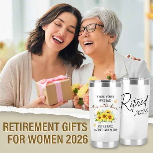 Vista 5 de Regalo de jubilación para mujer – Jubilada 2026 A Wise Woman Once Said Acero inoxidable 20 onzas – Divertidos regalos de jubilación para compañeros
