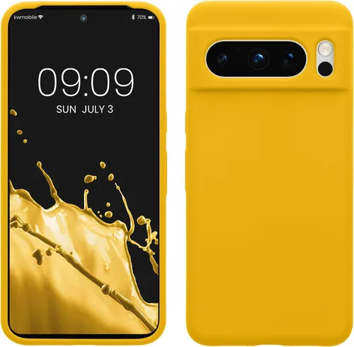 Vista 86 de kwmobile Funda compatible con Google Pixel 7 Pro - Funda de silicona TPU con acabado suave - Piedra antigua