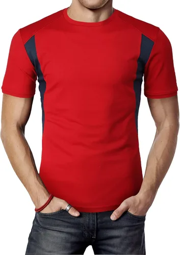 Vista 18 de H2H Camisetas de manga corta de compresión Cool Dry para hombre Cmtts263-negro