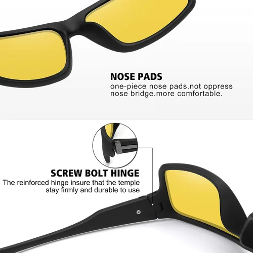 Vista 4 de STORYCOAST Gafas de sol deportivas polarizadas para hombres y mujeres marco irrompible ciclismo pesca conducción