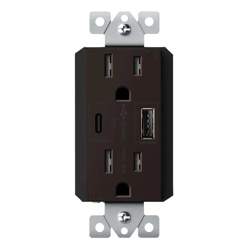 Vista 12 de TOPGREENER Toma USB, toma de pared USB tipo C con 36 W Power Delivery, receptáculo dúplex resistente a manipulaciones de 15 A, salida USB C