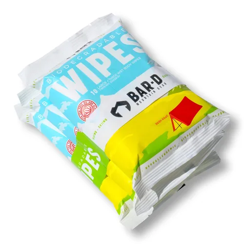 Vista 7 de Bar-D Toallitas corporales biodegradables con aceite de árbol de té y aloe vera, toallitas de ducha refrescantes ideales para camping, senderismo