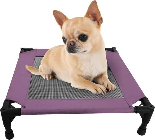 Vista 9 de Pozico Cama elevada para mascotas con malla transpirable para gatos y perros pequeños, cuna refrescante elevada para cachorros y gatitos, 18.9 x
