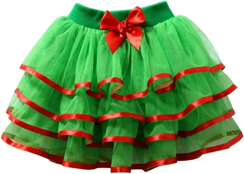 Vista 5 de Falda tutú de tutú de tul de tortuga y conejo para niñas pequeñas y grandes.