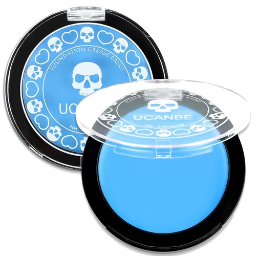 Vista 12 de UCANBE Base de maquillaje facial y corporal en crema negra, pintura de grasa profesional no tóxica, paleta de pintura facial para Halloween