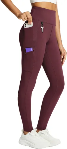 Vista 12 de baleaf Leggings con forro polar para mujer, impermeables, pantalones de senderismo de invierno, mallas térmicas para correr, bolsillos