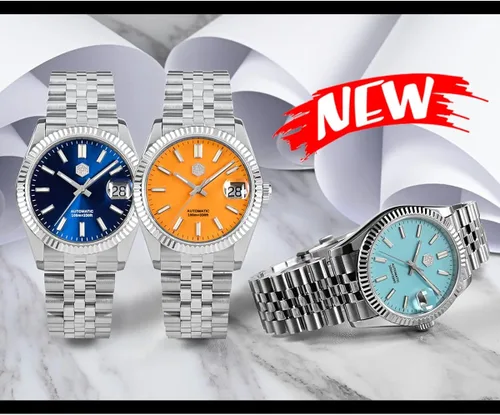 Vista 4 de San Martin SN058G - Reloj de vestir para hombre, clásico, de lujo, mecánico automático, de lujo, de 1.437in