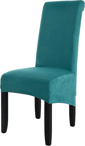 Vista 35 de ele ELEOPTION Fundas grandes de terciopelo y elastano para silla, fundas protectoras suaves y elásticas para silla, extraíbles y lavables para Negro