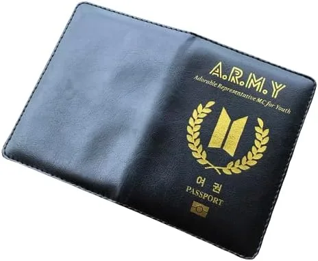 Vista 3 de Funda para pasaporte B-TS ARMY Traveling Passport Case kpop photocard case merchandise K-POP merch coreano, Classic