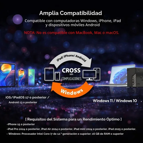 Vista 6 de j5create AeroDrop CrossLink Wireless Dongle - Compartir archivos instantáneos, fotos, teclado, mouse y pantalla entre iPhone/iPad/Android