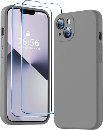 Vista 32 de BossKiss Funda compatible con iPhone 13 Pro, silicona de alta calidad mejorada [protección de cámara] [2 protectores de pantalla]