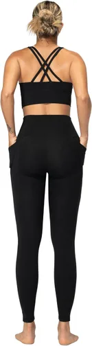 Vista 8 de Sunzel - Leggings de entrenamiento para mujer con cintura alta y control de abdomen Negro