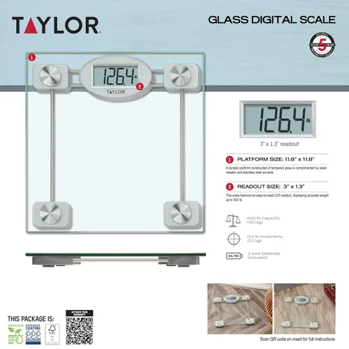 Vista 8 de Taylor Glass - Báscula electrónica