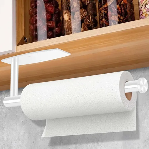 Vista 11 de Portarrollos de Papel para Cocina, Toallas de Papel a Granel - Autoadhesivos para Debajo del Gabinete, Ambos Disponibles en Adhesivo y Tornillos