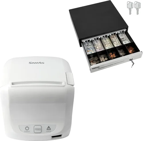 Vista 10 de SAM4s GIANT-100 Impresora térmica compacta de 3 pulgadas USB Serial Ethernet, cubierta contra salpicaduras incluida, color negro
