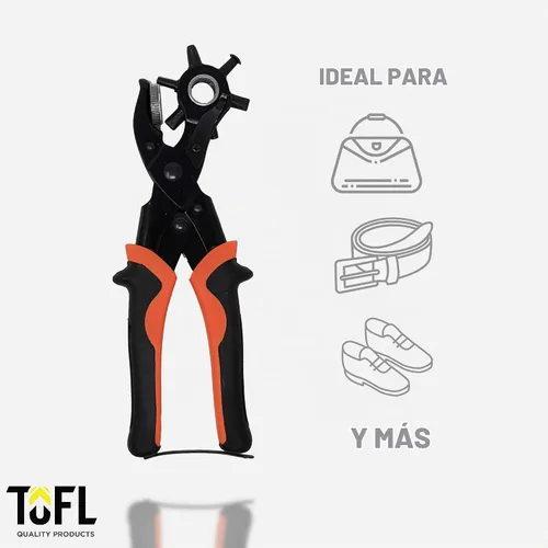 Vista 3 de TOFL - Perforadora giratoria de cuero para cinturones, correas, collares