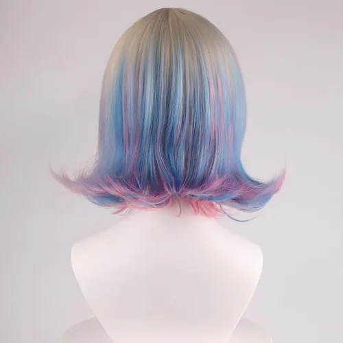Vista 12 de COSPLAZA Cosplay Pelucas Moda Corto Azul Anime Cabello Elegante Mujer Fiesta Peluca
