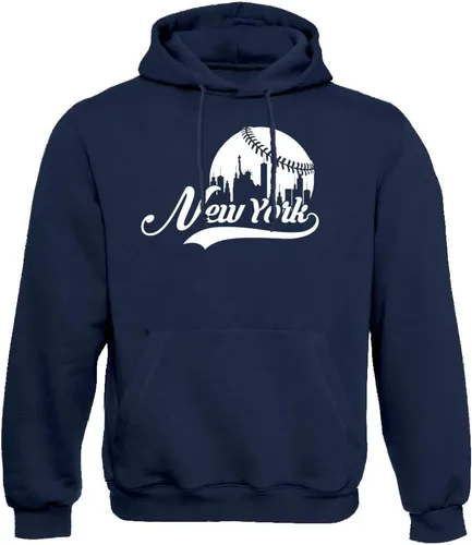 Vista 6 de Xtreme Apparrel Cityscape Skyline - Sudadera con capucha para hombre para fanáticos del béisbol