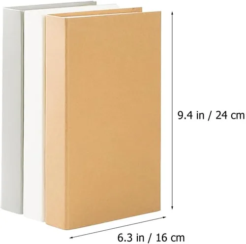 Vista 3 de Zerodeko 3 piezas de accesorios para mesa auxiliar, decoración decorativa de libros, apilables, libros decorativos para decoración del hogar, libros