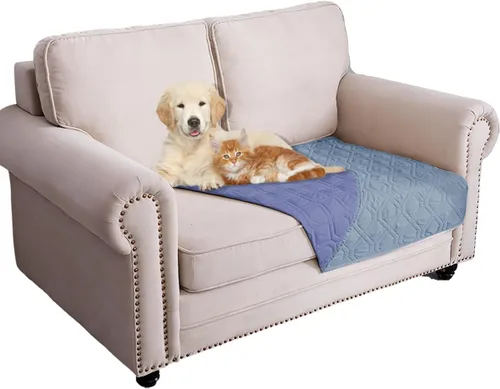 Vista 90 de Ameritex Manta Impermeable Reversible Cubierta para Cama de Perro Manta para Mascotas para Muebles Cama Sofá Sillón
