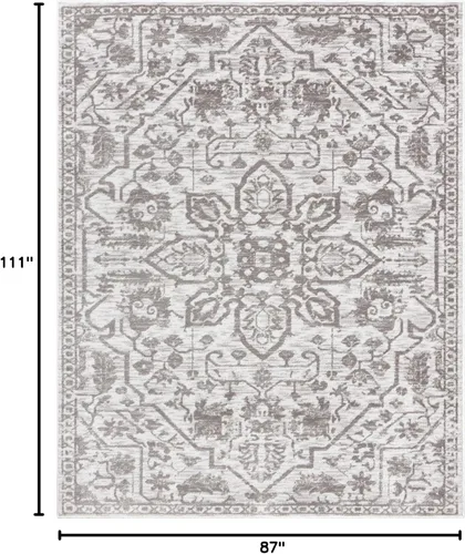 Vista 33 de Well Woven - Alfombra tejida estilo vintage con diseño de medallón, 68 x 120 cm