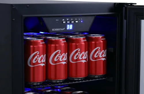 Vista 6 de EdgeStar BBR901BL Centro de bebidas integrado de 15 pulgadas de ancho con 80 latas con diseño delgado - negro