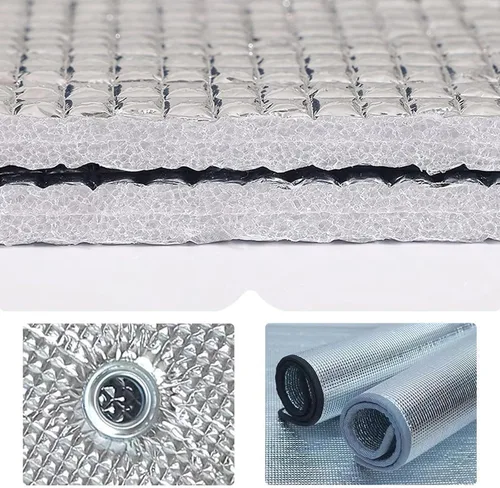 Vista 6 de Película aislante para techo de habitación, lámina de aluminio de aluminio para ventana de balcón, control de calor, aislamiento acústico, tinte