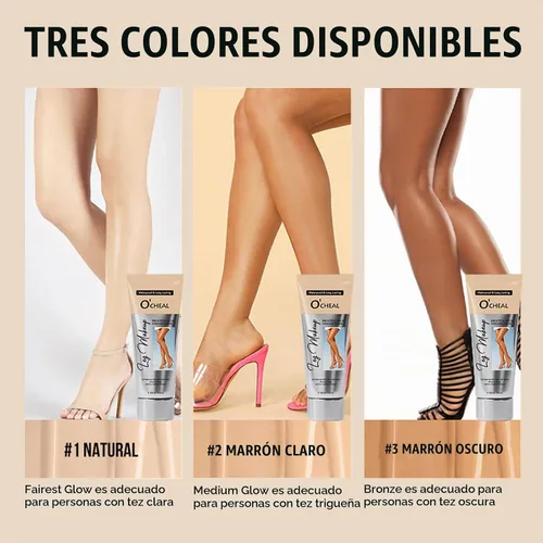 Vista 3 de O’CHEAL Crema de maquillaje para piernas resistente al agua, corrector de tatuajes y cicatrices sin transferencia, base corporal de larga duración