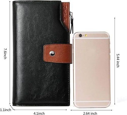 Vista 5 de BOSTANTEN Maletín de cuero para mujer de 15.6 pulgadas, bolso de hombro para laptop, oficina, trabajo, bolsos cruzados y carteras de cuero