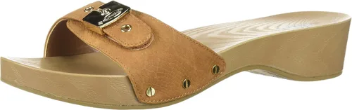 Vista 8 de Dr. Scholl's - Sandalias clásicas de madera sintética para mujer negro serpiente estampado