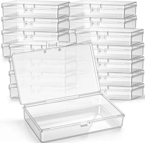Vista 35 de 6 piezas de mini contenedores de almacenamiento de cuentas de plástico transparente para recolectar artículos pequeños, cuentas, joyas, tarjetas
