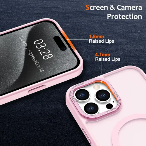 Vista 919 de Anuck - Funda magnética para iPhone 11 compatible con MagSafe, carcasa trasera mate translúcida dura, borde de TPU, delgada, resistente a impactos