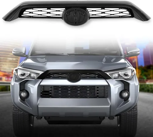 Vista 11 de PIT66 Parrilla de parachoques frontal imprimada negra compatible con Toyota Prius 2012-2015 5310247020, TO1036157