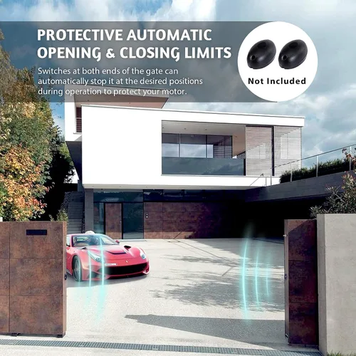 Vista 4 de CO-Z Abridor automático de puerta corredera con teclado de puerta inalámbrico, motor eléctrico de puerta deslizante de entrada rodante, kit completo