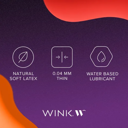 Vista 3 de WINK Condones deslizantes, 24
